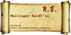 Meilinger Balázs névjegykártya
